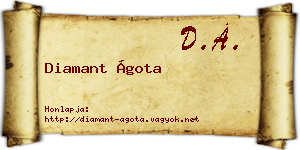 Diamant Ágota névjegykártya